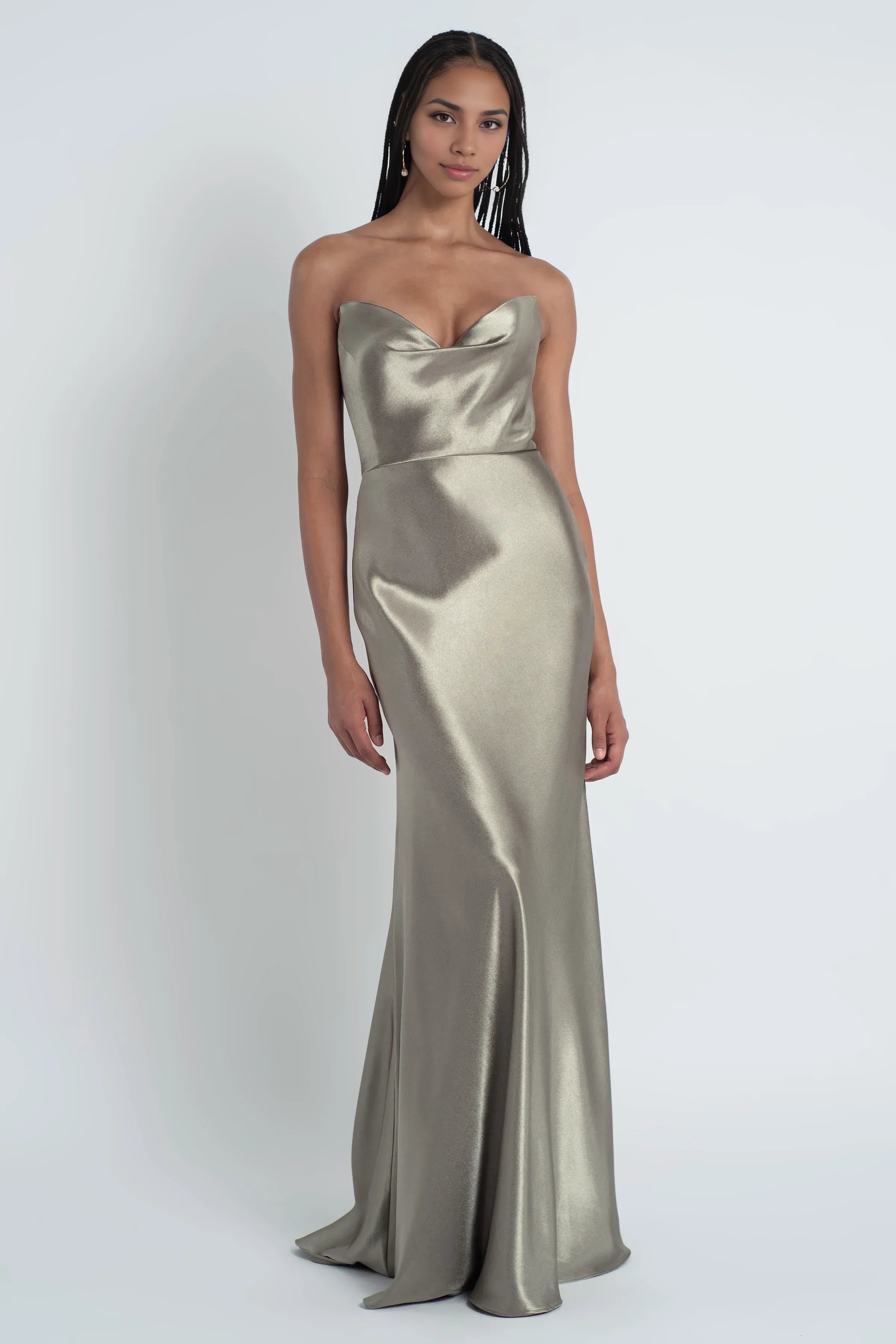 Mermaid Sculpted Cowl Neck Off The Shoulder Sleeves Beautiful Floor Length Prom Dresses Discount Long Bridesmaid Dresses
